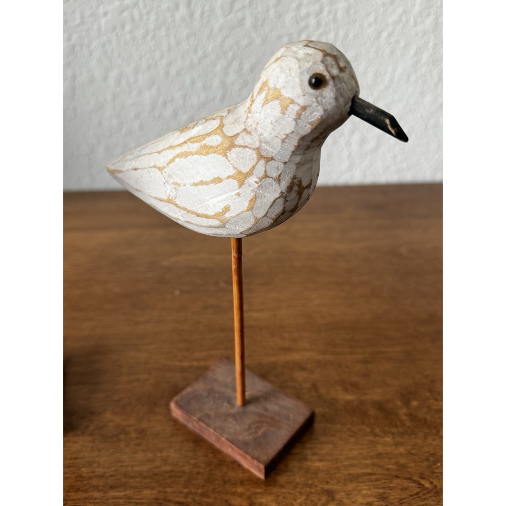 Vintage Wooden Shore Birds With Glass Eyes Lot Of 3 - Picture 14 of 16